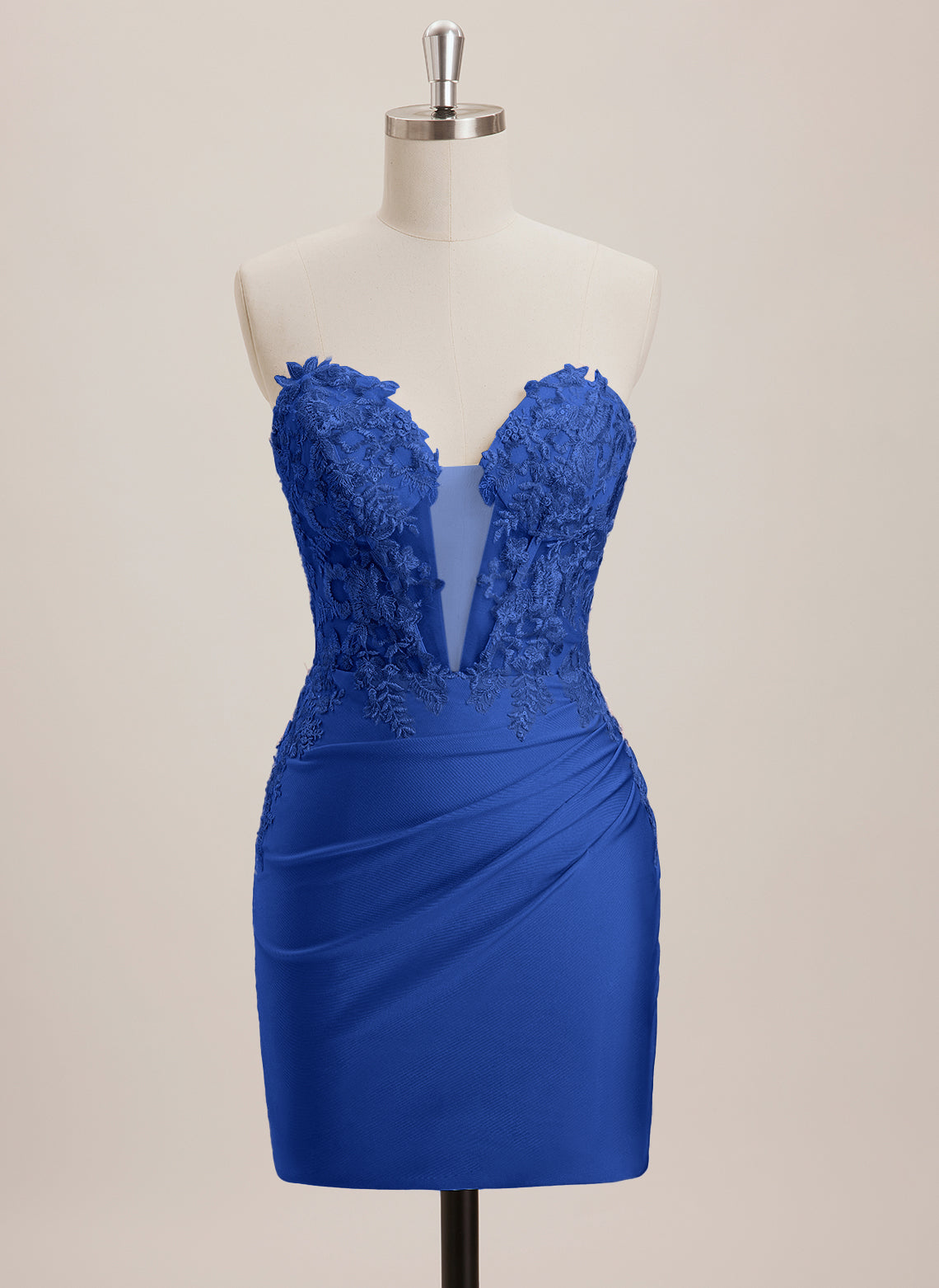 Sheath/Column V-Neck Short Jersey Mini Dress With Sequins