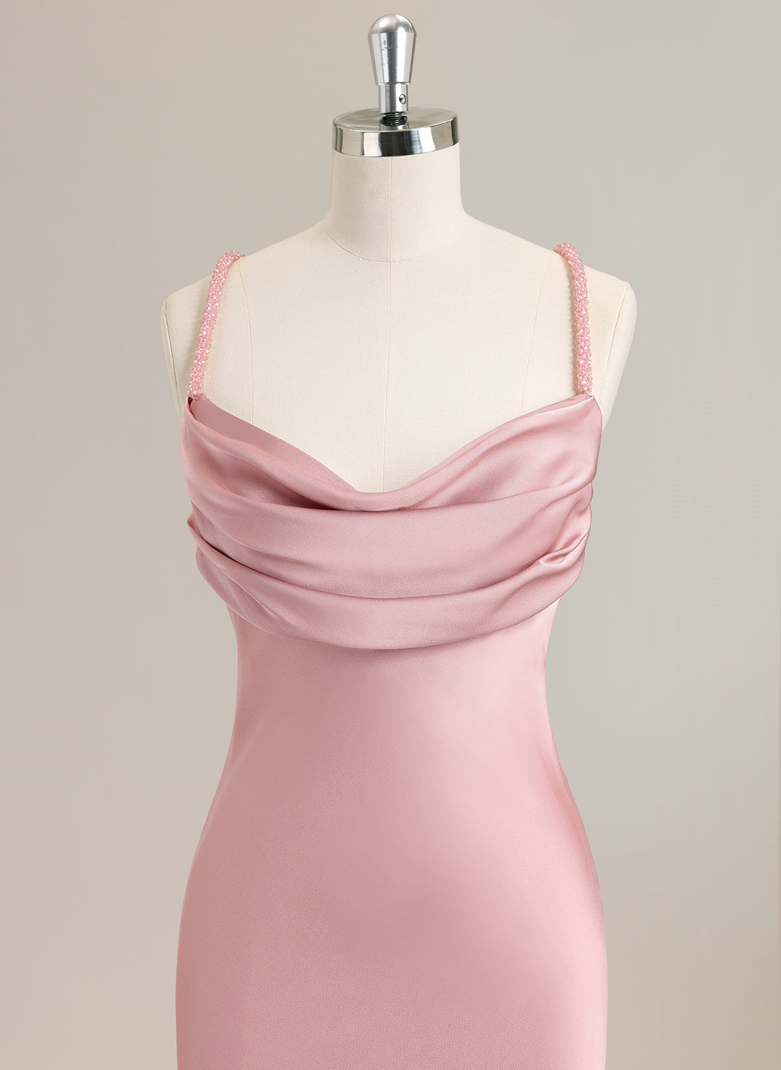 Trumpet/Mermaid Sleeveless Sweep Train Satin Prom Dress