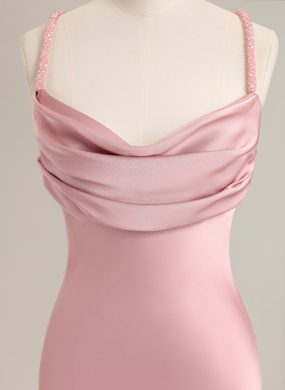 Trumpet/Mermaid Sleeveless Sweep Train Satin Prom Dress