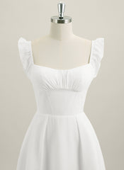A-line Sleeveless Short Chiffon Homecoming Dress With Ruffle
