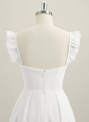 A-line Sleeveless Short Chiffon Homecoming Dress With Ruffle