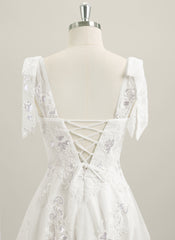 A-line Sleeveless Short Lace Homecoming Dress With Sequins