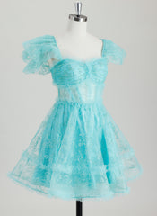 Ball-Gown/Princess Square Short Tulle Homecoming Dress With Ruffle