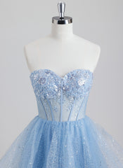Ball-Gown/Princess Sweetheart Short Tulle Homecoming Dress With Sequins