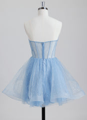 Ball-Gown/Princess Sweetheart Short Tulle Homecoming Dress With Sequins