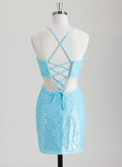 Bodycon Sweetheart Short Sequin Homecoming Dress With Sequins