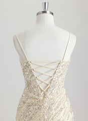 Sheath/Column Sweetheart Short Sequin Homecoming Dress With Beading Sequins