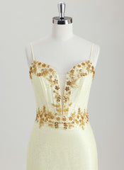 Bodycon V-Neck Short Sequin Homecoming Dress With Beading Sequins