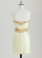 Bodycon V-Neck Short Sequin Homecoming Dress With Beading Sequins