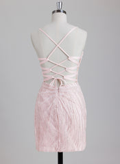 Sheath/Column Sweetheart Short Sequin Homecoming Dress With Beading Sequins