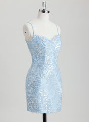 Bodycon Sweetheart Short Sequin Homecoming Dress With Sequins