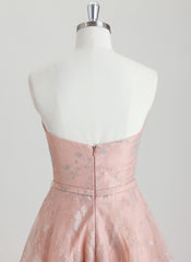 A-line Sweetheart Short Organza Homecoming Dress With Pleated
