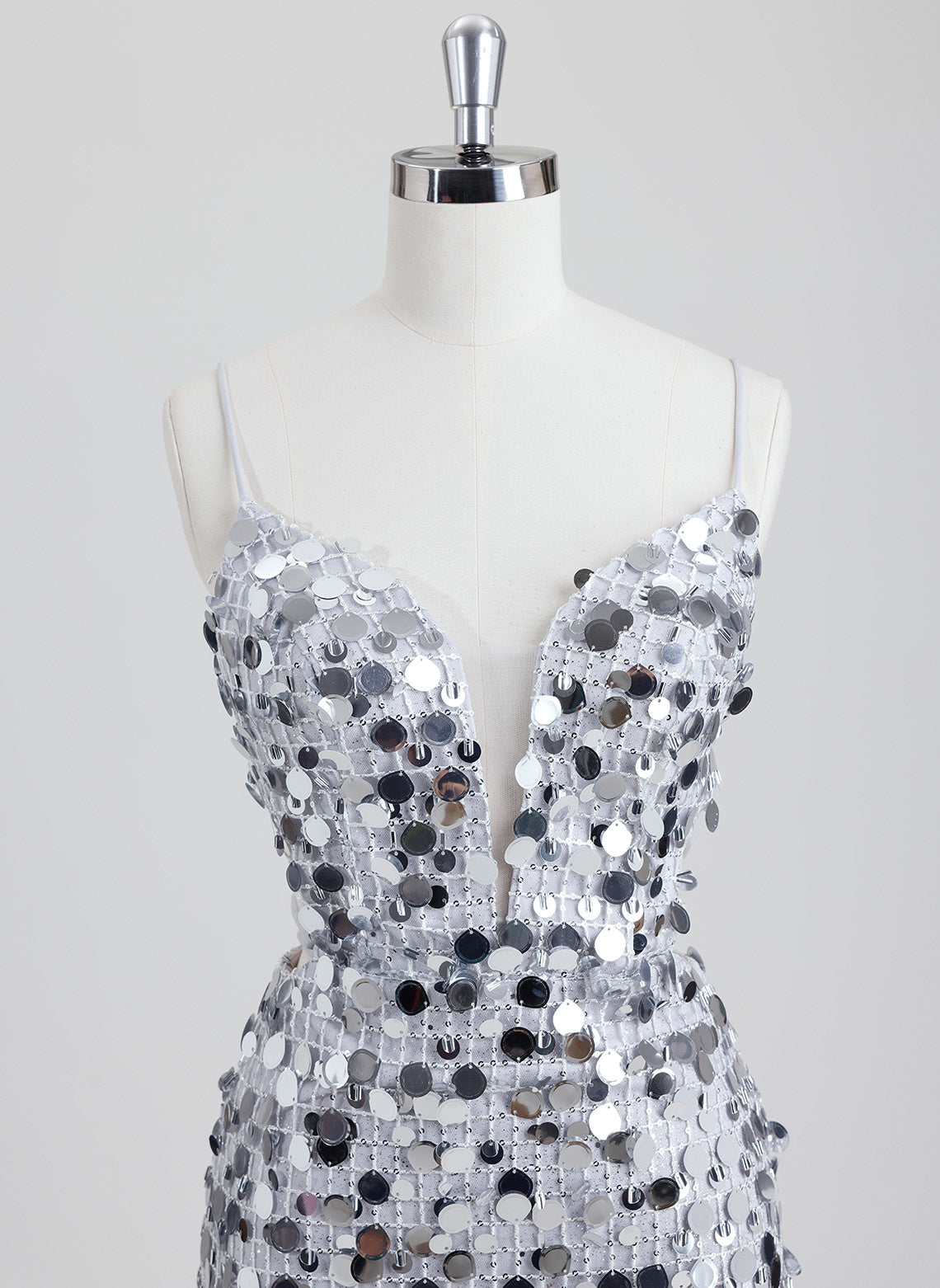 Sheath/Column V-Neck Short Sequin Mini Dress With Beading Sequins