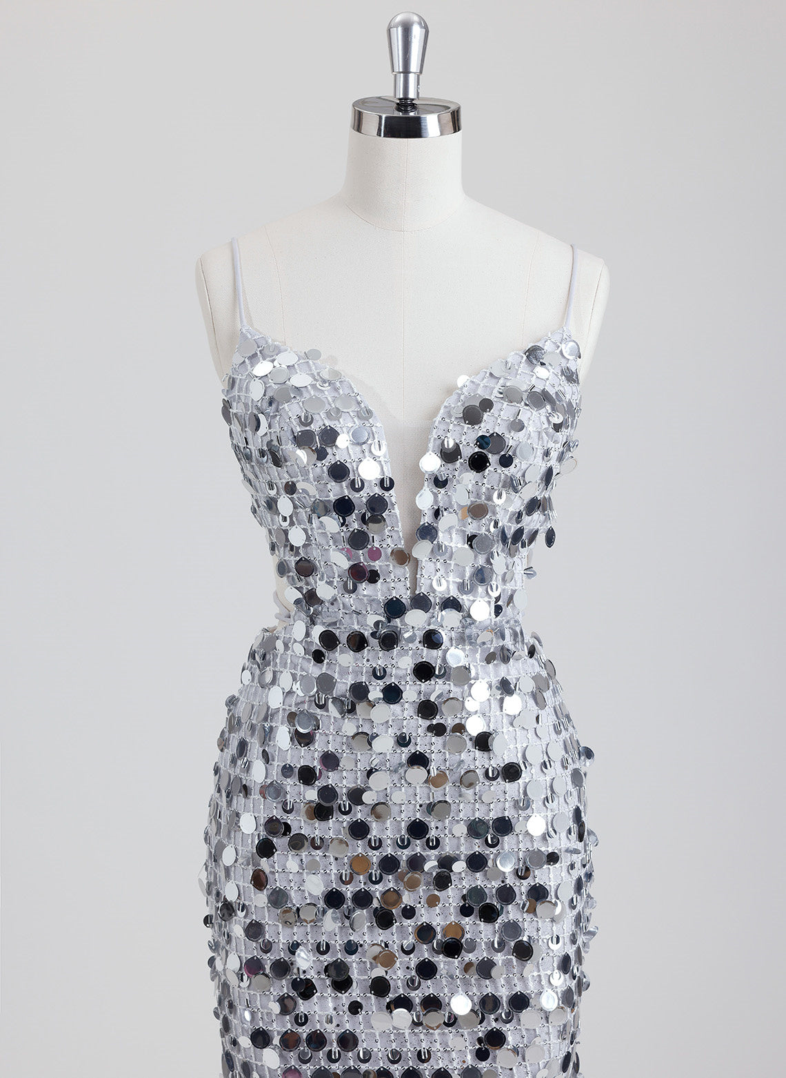 Sheath/Column V-Neck Short Sequin Mini Dress With Beading Sequins
