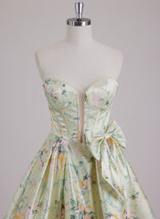 Ball-Gown/Princess Sweetheart Short Satin Mini Dress With Bow