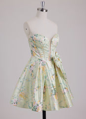 Ball-Gown/Princess Sweetheart Short Satin Mini Dress With Bow