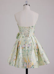 Ball-Gown/Princess Sweetheart Short Satin Mini Dress With Bow