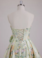 Ball-Gown/Princess Sweetheart Short Satin Mini Dress With Bow