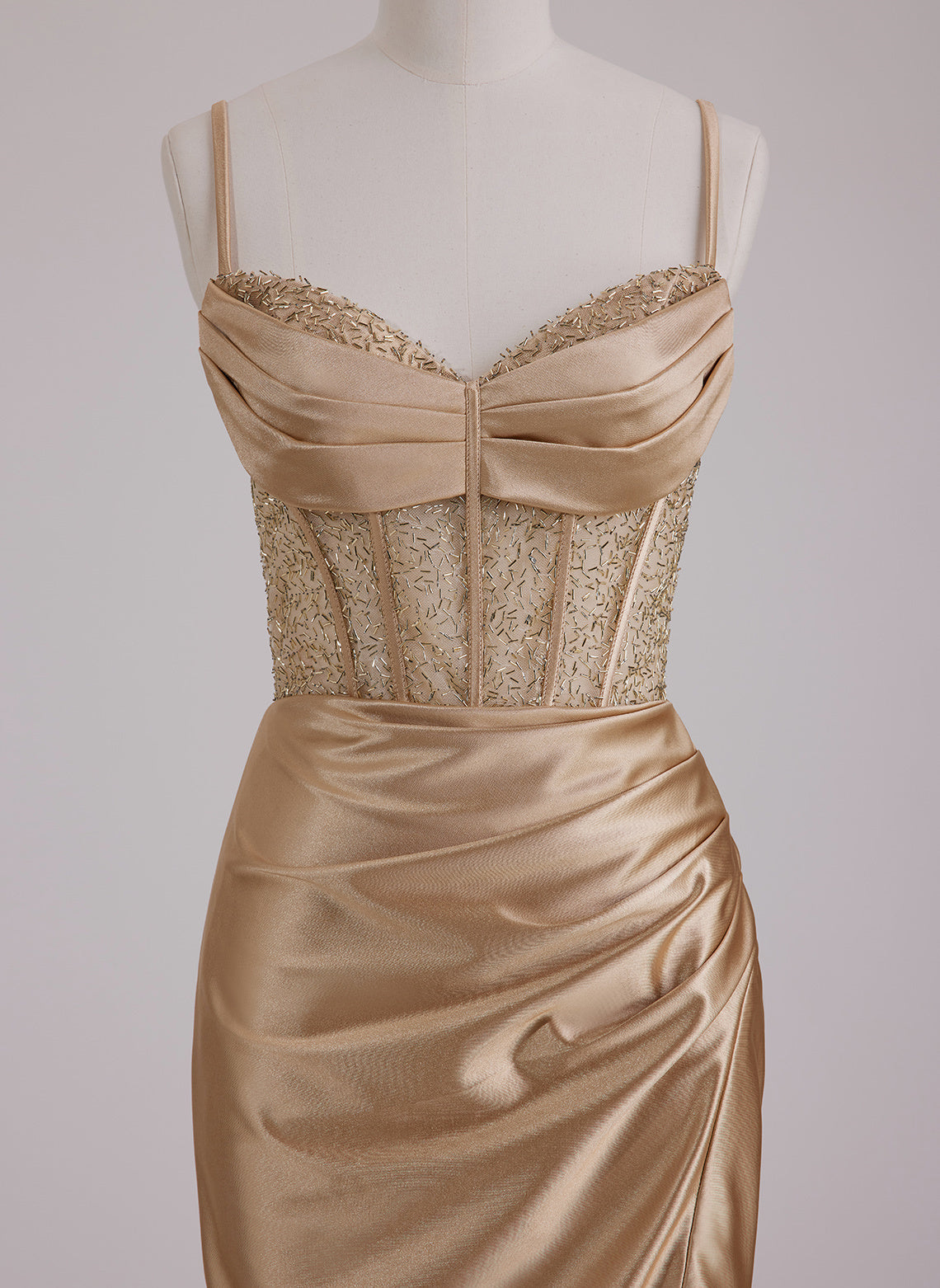 Sheath/Column V-Neck Sweetheart Short Silky Satin Mini Dress With Pleated