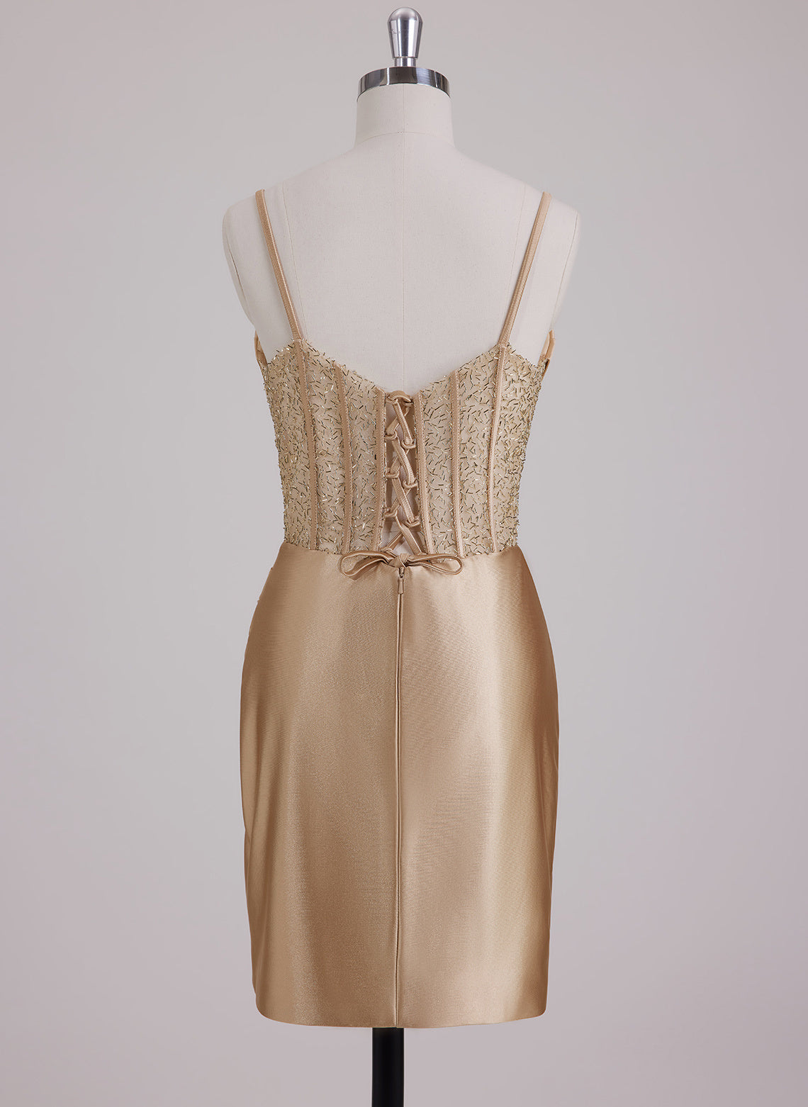 Sheath/Column V-Neck Sweetheart Short Silky Satin Mini Dress With Pleated