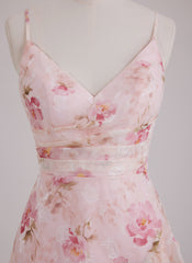 Ball-Gown/Princess V-Neck Short Chiffon Mini Dress With Ruffle