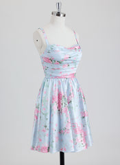 Ball-Gown/Princess Sweetheart Short Silky Satin Mini Dress With Pleated