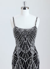 Sheath/Column Scoop Short Sequin Homecoming Dress With Beading Sequins