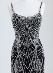 Sheath/Column Scoop Short Sequin Homecoming Dress With Beading Sequins