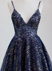 Ball-Gown/Princess Spaghetti Straps Short Sequined Homecoming Dress With Sequins