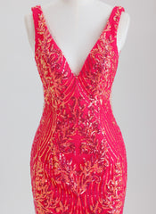 Sheath/Column Short Sequin Homecoming Dress With Sequins