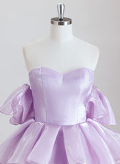 Ball-Gown/Princess Short Sleeve Short Organza Homecoming Dress With Ruffle