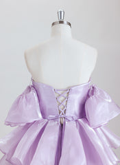 Ball-Gown/Princess Short Sleeve Short Organza Homecoming Dress With Ruffle