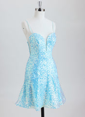 Trumpet/Mermaid Sleeveless Short Sequined Homecoming Dress With Ruffle
