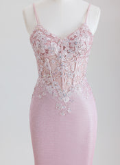 Sheath Spaghetti Straps Short Metallic Homecoming Dress With Sequins