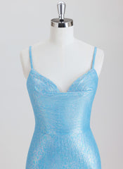 Sheath/Column Short Metallic Homecoming Dress