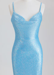 Sheath/Column Short Metallic Homecoming Dress