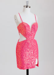 Sheath/Column Short Sequin Homecoming Dress With Sequins