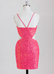 Sheath/Column Short Sequin Homecoming Dress With Sequins