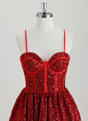 Ball-Gown/Princess Sweetheart Short Sequin Homecoming Dress With Sequins