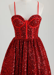 Ball-Gown/Princess Sweetheart Short Sequin Homecoming Dress With Sequins