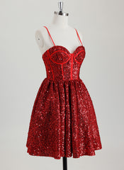 Ball-Gown/Princess Sweetheart Short Sequin Homecoming Dress With Sequins