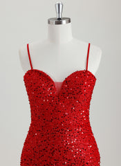 Sheath/Column Sweetheart Short Sequin Homecoming Dress With Sequins
