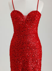 Sheath/Column Sweetheart Short Sequin Homecoming Dress With Sequins