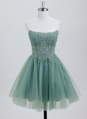 Ball-Gown/Princess Sweetheart Short Tulle Homecoming Dress With Beading Sequins