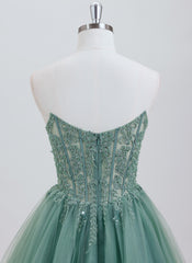 Ball-Gown/Princess Sweetheart Short Tulle Homecoming Dress With Beading Sequins