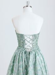 Ball-Gown/Princess Sweetheart Short Jacquard Homecoming Dress With Sequins Appliques Lace