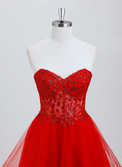 A-line Sweetheart Short Tulle Homecoming Dress