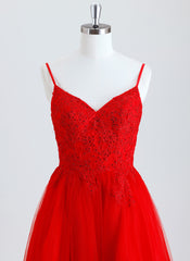 Ball-Gown/Princess V-Neck Short Tulle Homecoming Dress With Rhinestone