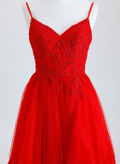 Ball-Gown/Princess V-Neck Short Tulle Homecoming Dress With Rhinestone