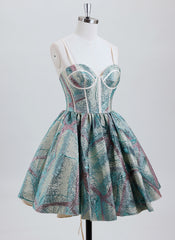 Ball-Gown/Princess Sweetheart Short Jacquard Homecoming Dress